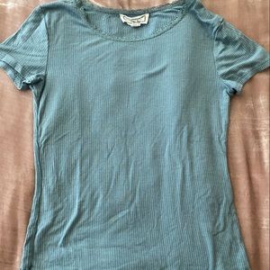 blue shirt hippie rose small